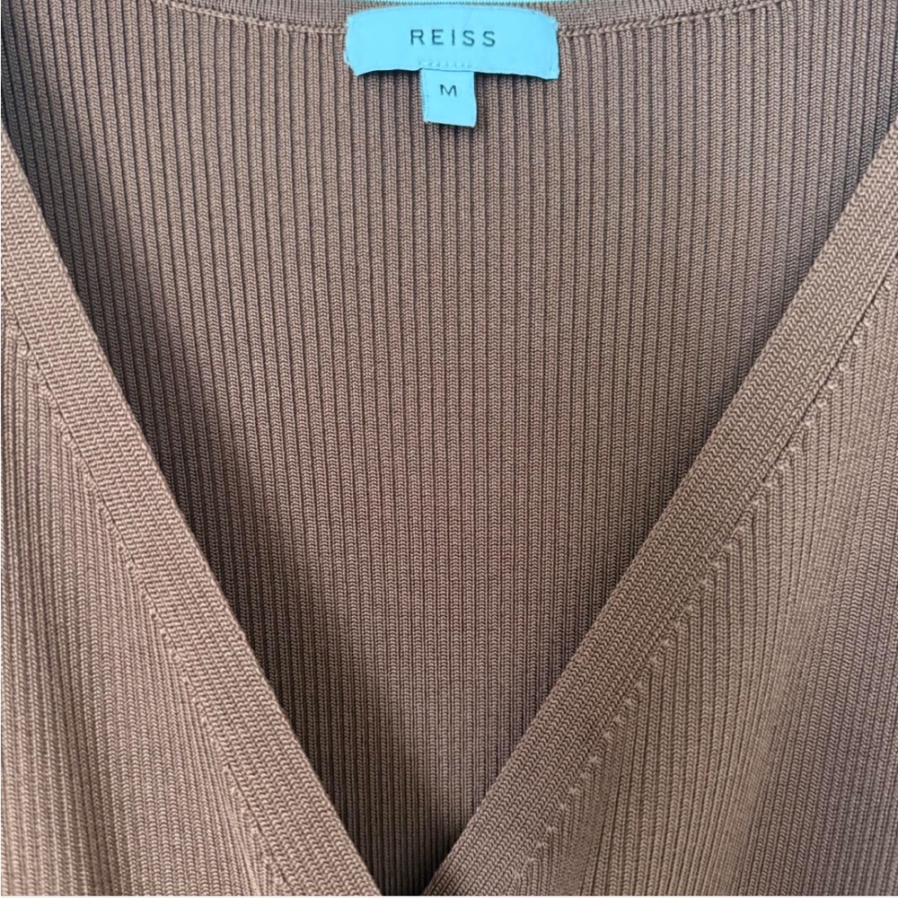 Reiss Chocolate Brown Midi Dress - Picture 2 of 4